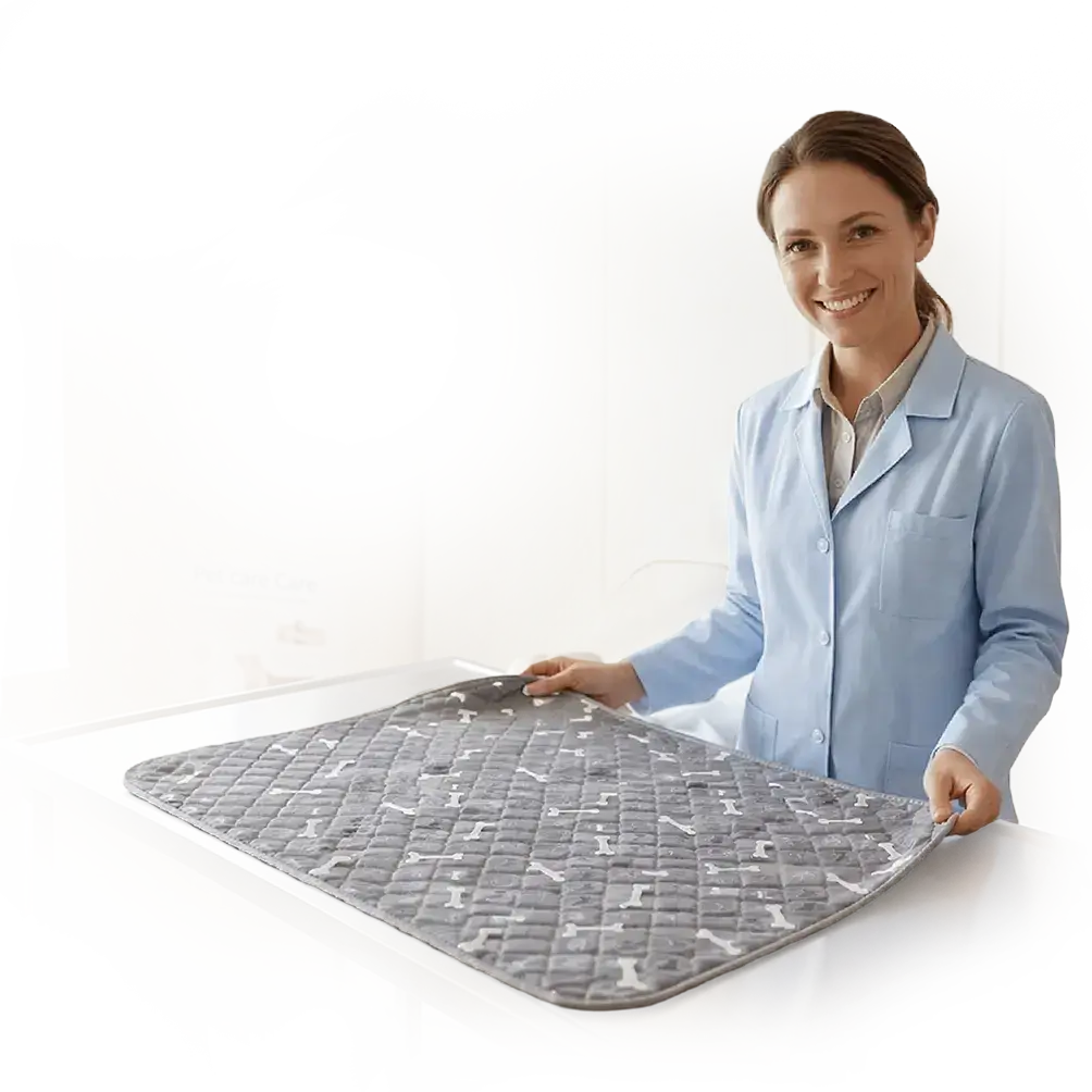 Veterinarian with Pup Pad